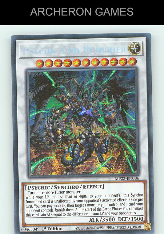 Psychic End Punisher SEC YUGIOH Card