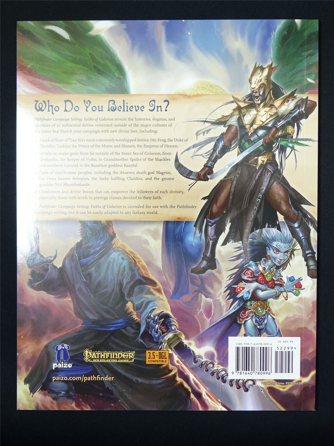 Pathfinder Campaign Setting: Faiths of Golarion - Roleplay Book Softback #76F