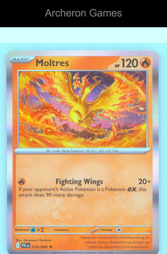 Pokemon Card Moltres PFL 014/094 R Phantasmal Flames Holo
