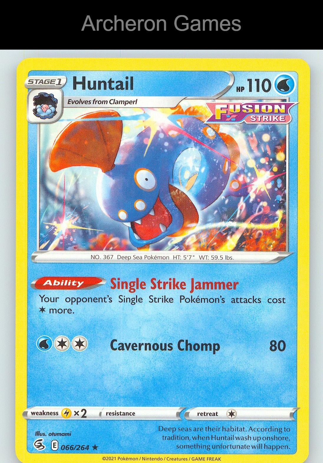 Pokemon Card Huntail FST 066/264 R Fusion Strike