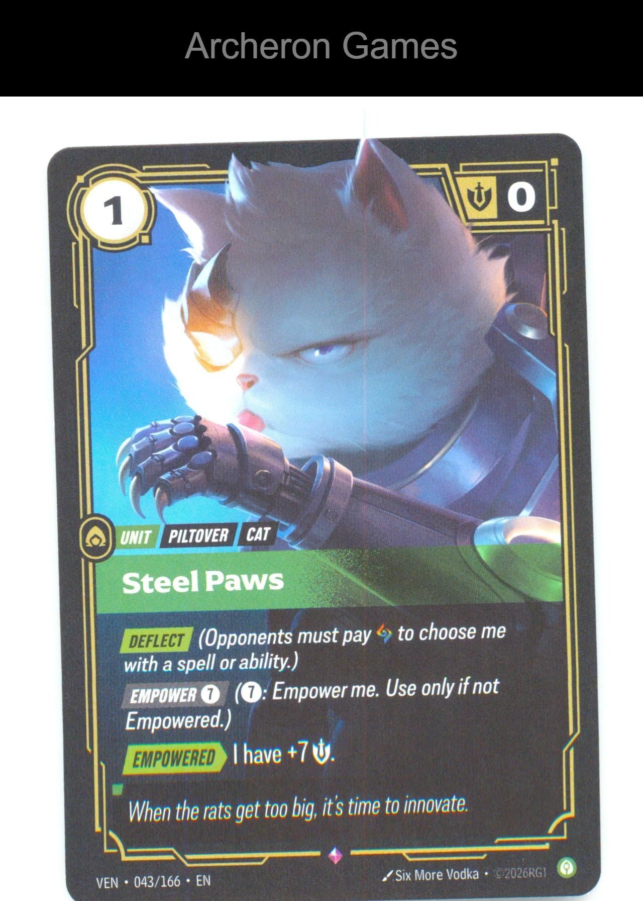 Steel Paws VEN 043/166 R Vendetta Riftbound Card Foil