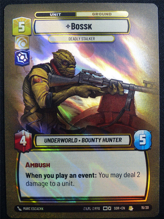 Bossk 15/20 Promo Foil - Star Wars Unlimited Card #4V9