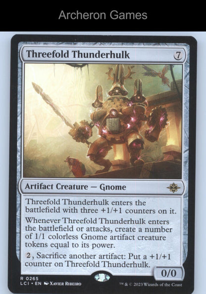 Threefold Thunderhulk 265 R MTG Card Promo Pack: The Lost Caverns of Ixalan