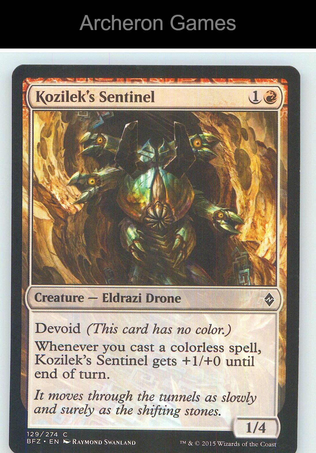 Kozilek's Sentinel BFZ 129 C MTG Card NM/EX+