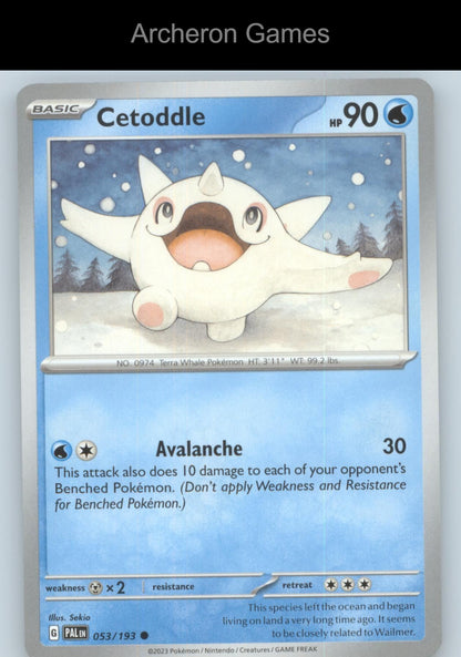 Pokemon Card Cetoddle PAL 053/193 C Paldea Evolved