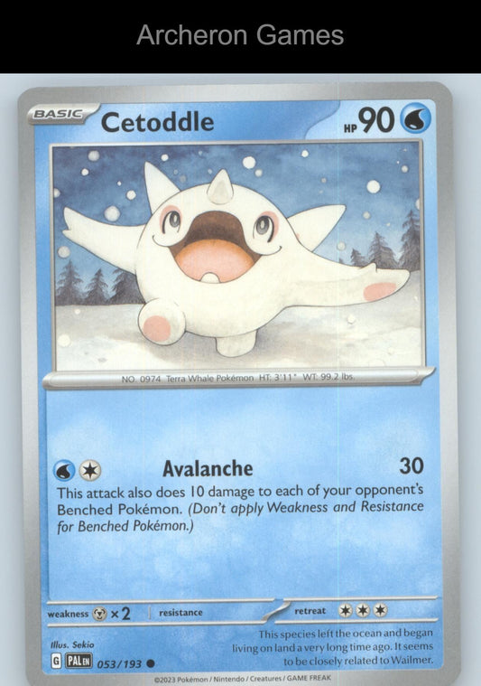 Pokemon Card Cetoddle PAL 053/193 C Paldea Evolved