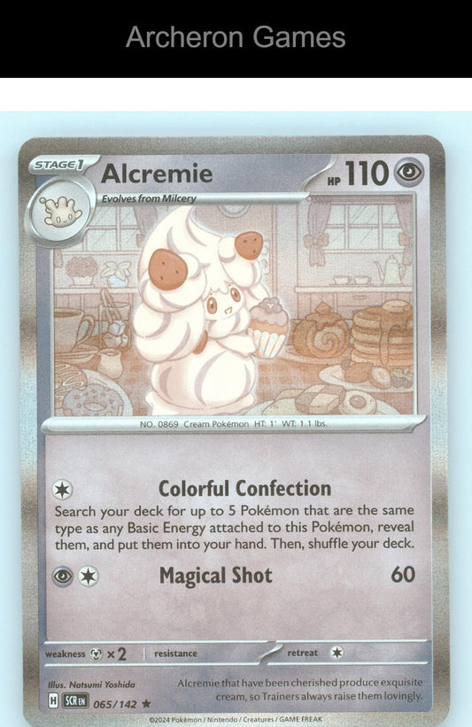 Pokemon Card Alcremie SCR 65/142 R Stellar Crown Reverse Holo