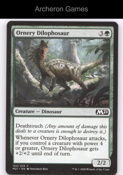 Ornery Dilophosaur 194 C MTG Card Core Set 2021