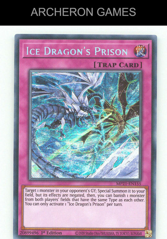Ice Dragon's Prison SEC YUGIOH Card