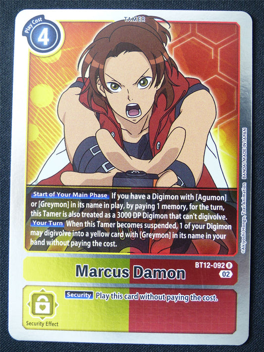 Marcus Damon BT12-092 R Foil - Digimon Card #17B