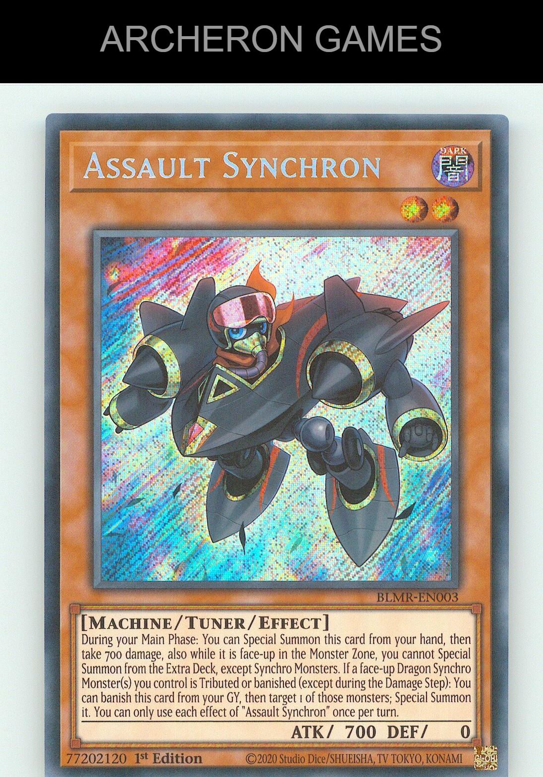 Assault Synchron (Quarter Century Secret Rare) SEC YUGIOH Card