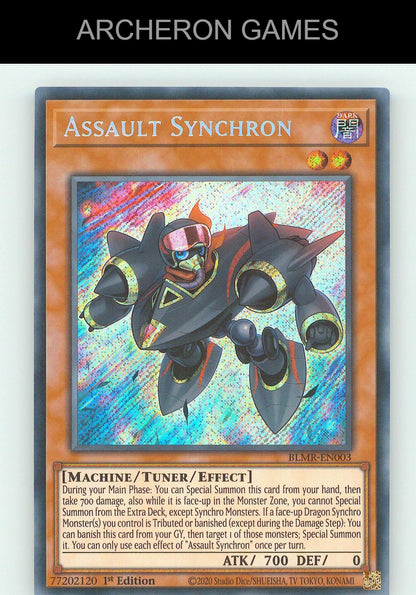 Assault Synchron (Quarter Century Secret Rare) SEC YUGIOH Card