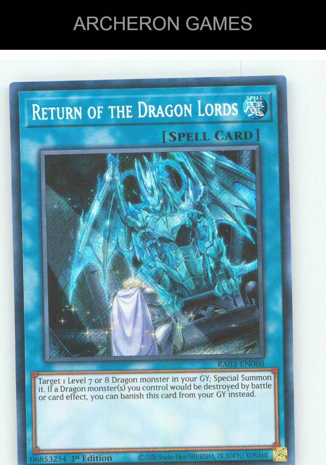 Return of the Dragon Lords (PUR) Prismatic Ultimate Rare YUGIOH Card 1st Edition