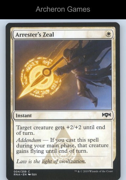 Arrester's Zeal 4 C MTG Card Ravnica Remastered