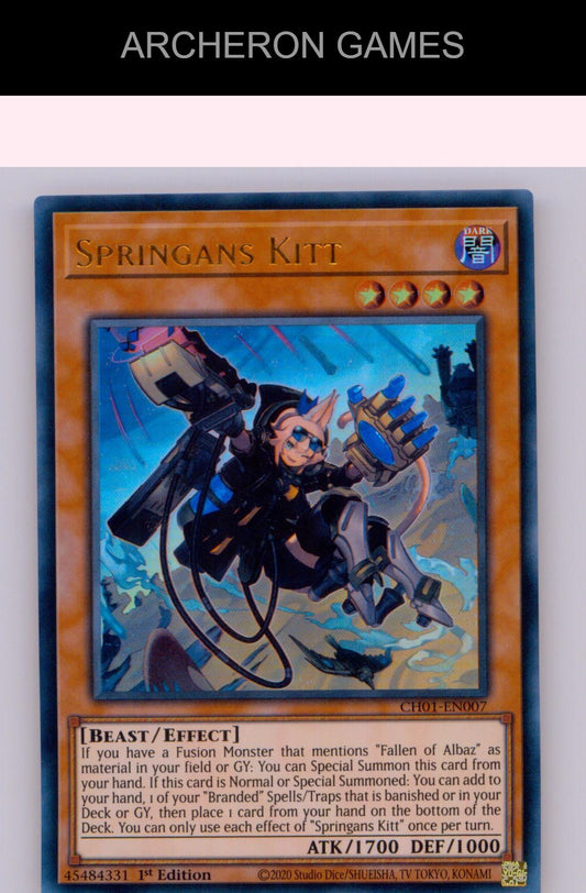 Springans Kitt Ultra Rare YUGIOH Card 1st Edition