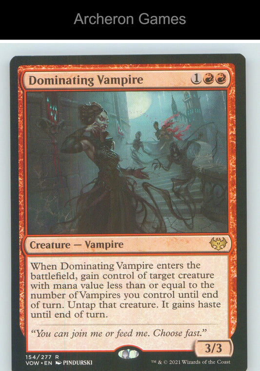 Dominating Vampire VOW 154 R MTG Card NM/EX+