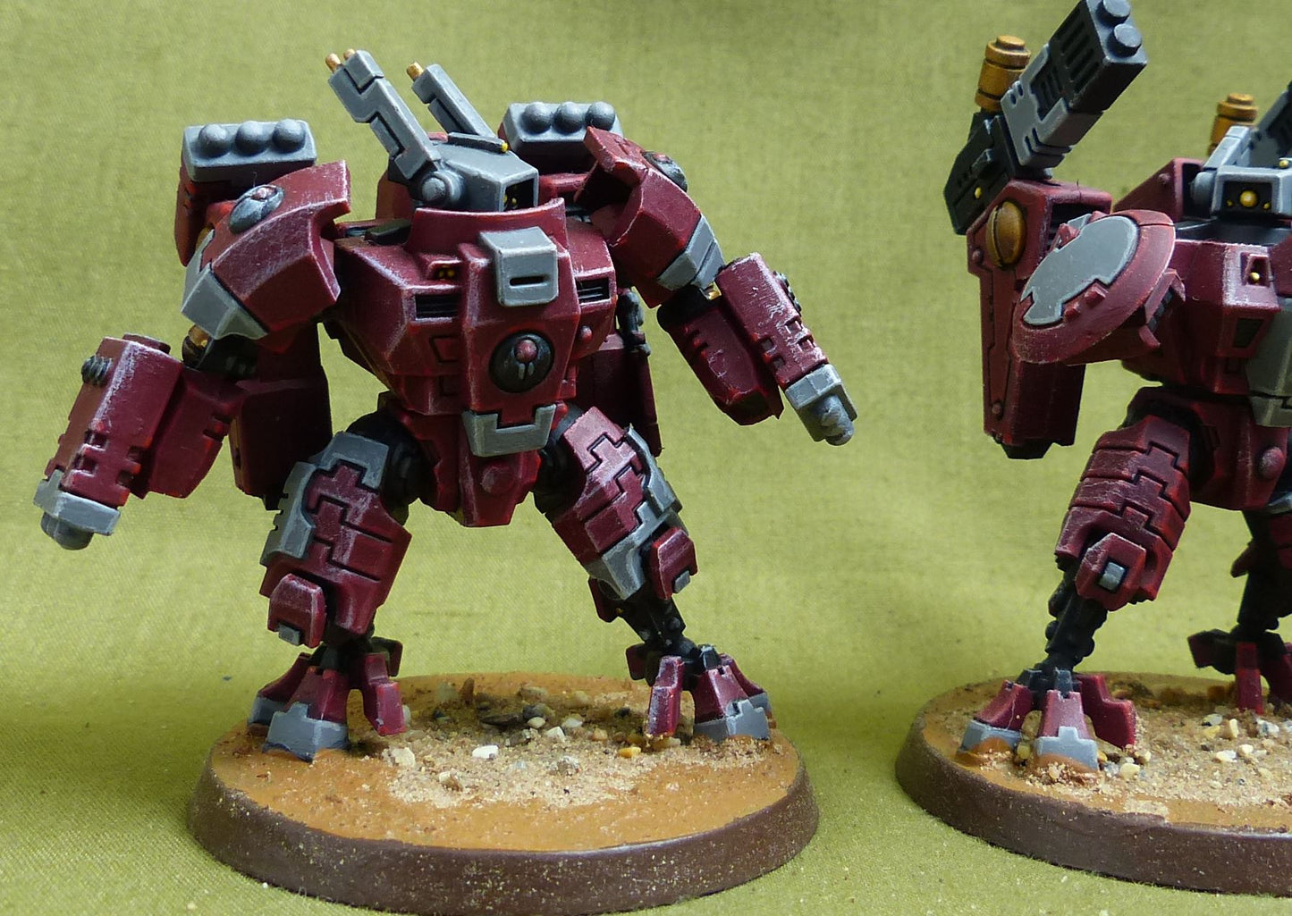 XV8 Crisis Battlesuit Team painted - Tau Empire - Warhammer 40K #41H