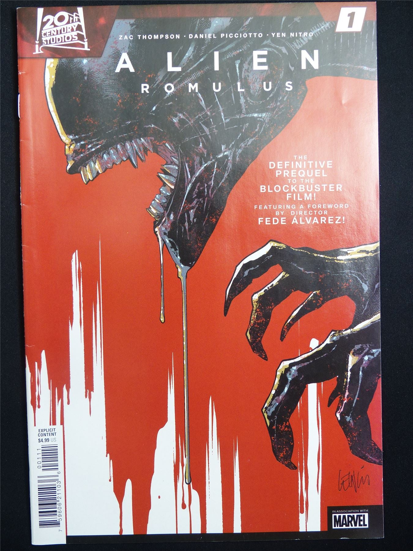 ALIEN: Romulus #1 Cvr A - Marvel Comic #4OZ