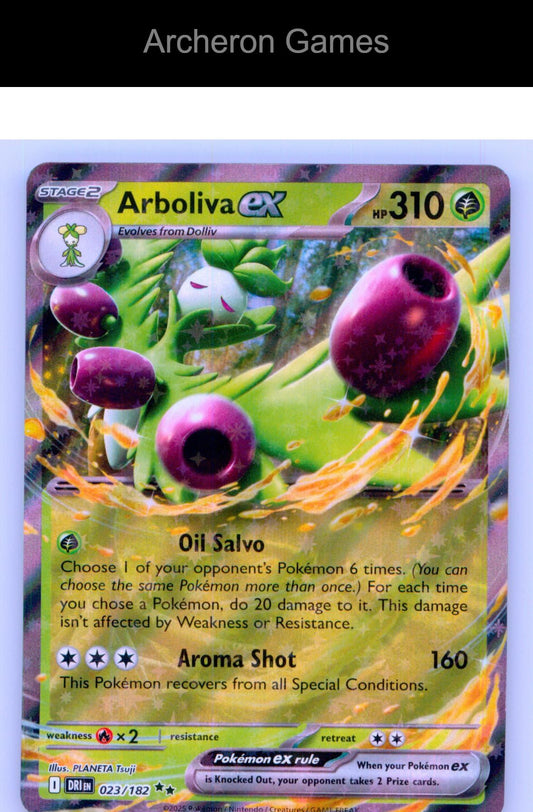 Pokemon Card Arboliva ex DRI 023/182 Double Rare Destined Rivals Holo