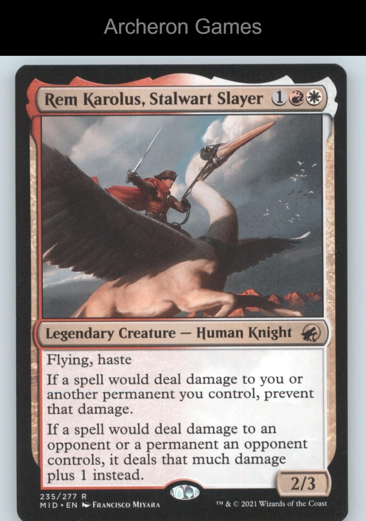 Rem Karolus, Stalwart Slayer 235 R MTG Card Promo Pack: Innistrad: Midnight Hunt