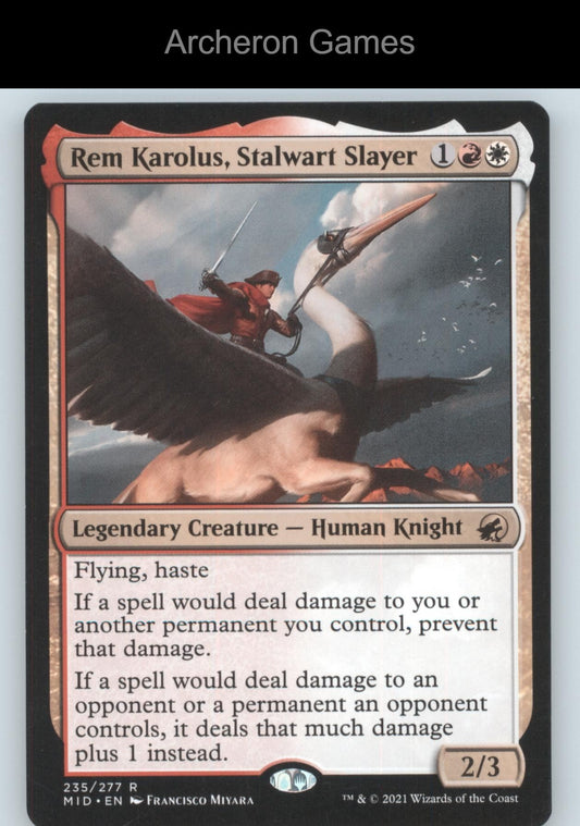 Rem Karolus, Stalwart Slayer 235 R MTG Card Promo Pack: Innistrad: Midnight Hunt