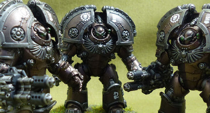 Saturnine Terminator Squad set of 3 painted - Astartes - Warhammer Horus Heresy #P0