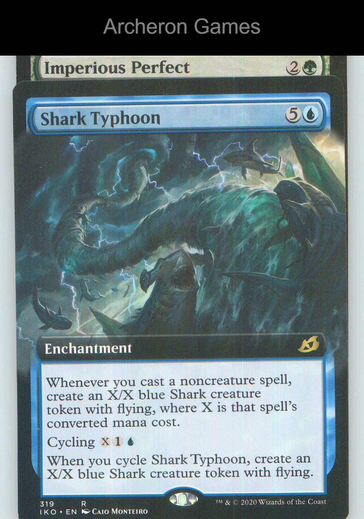 Shark Typhoon (Extended Art) IKO 319 R MTG Card NM/EX+