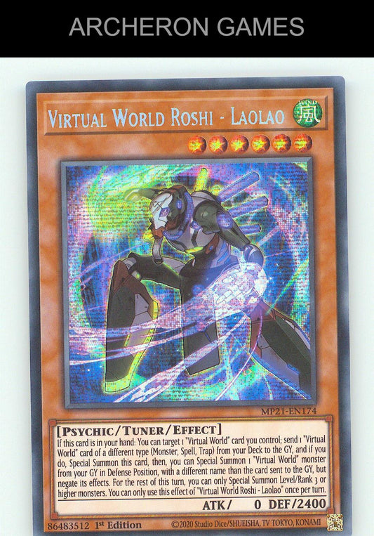 Virtual World Roshi - Laolao SEC YUGIOH Card