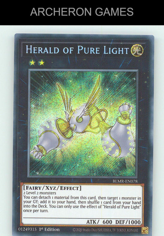 Herald of Pure Light SEC YUGIOH Card