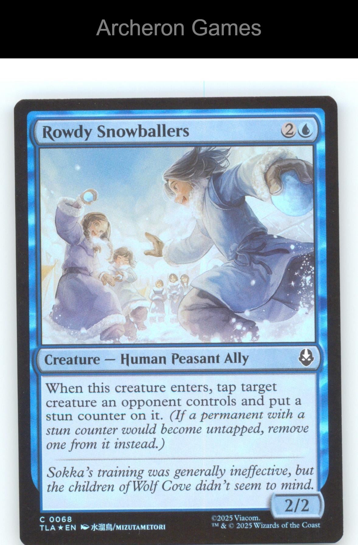 Rowdy Snowballers TLA 68 C MTG Card Avatar: The Last Airbender Foil
