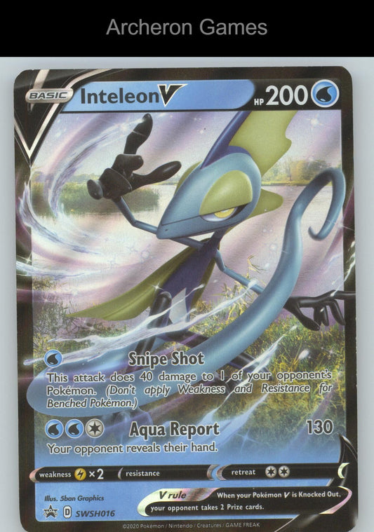 Pokemon Card Inteleon V SWSD SWSH016 HOLO P Sword & Shield Promo