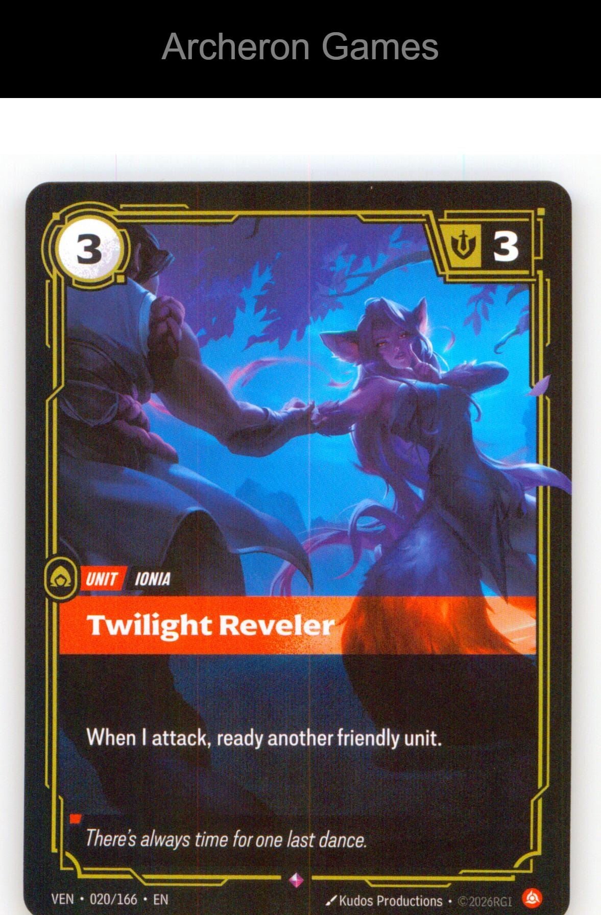 Twilight Reveler VEN 020/166 R Vendetta Riftbound Card