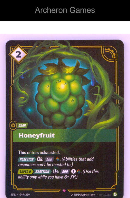 Honeyfruit UNL 049/219 R Unleashed Riftbound Card
