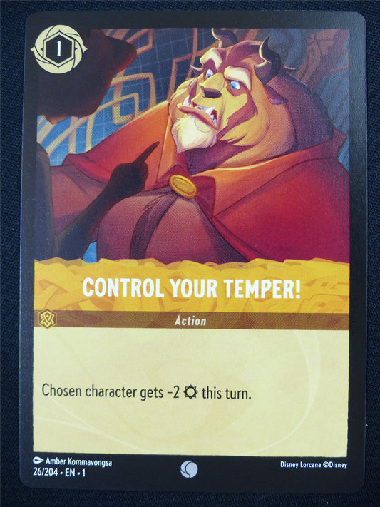 Control Your Temper! 26/204 - Lorcana Card #4ST