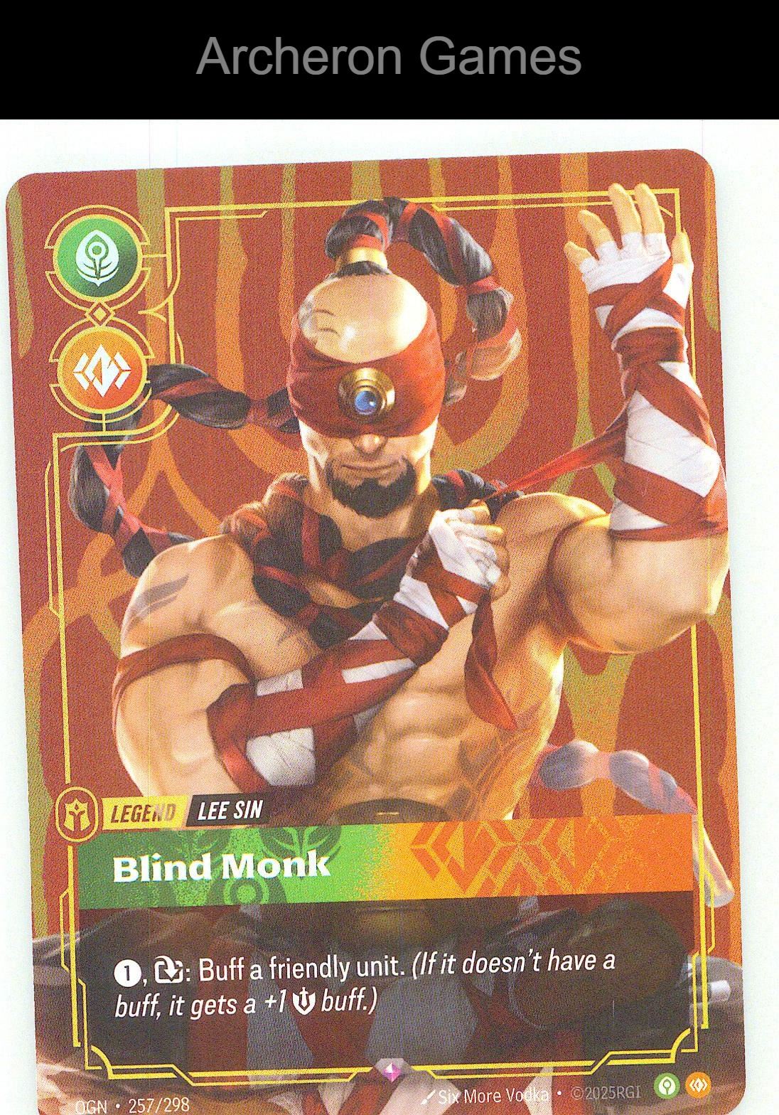 Lee Sin - Blind Monk OGN 257/298 R Origins Riftbound Card