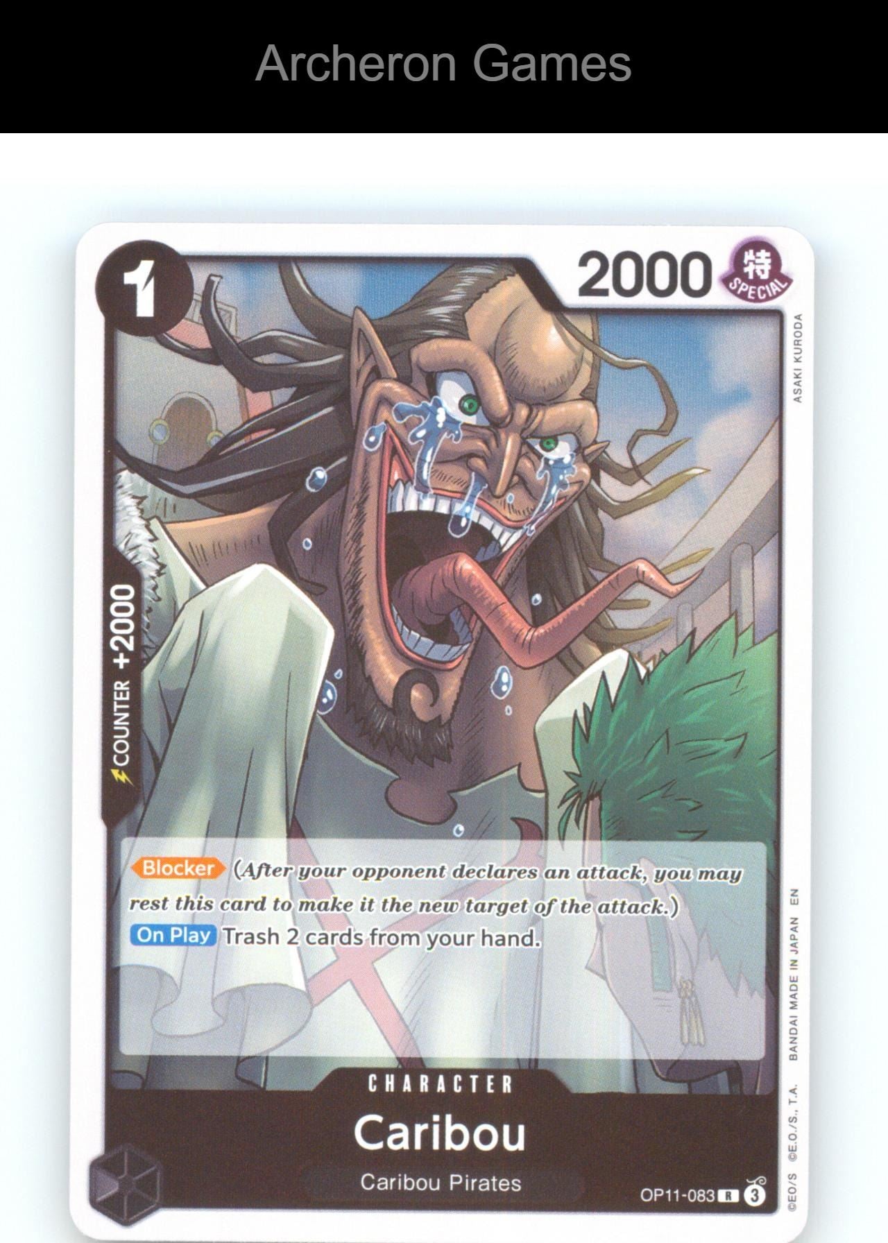 Caribou OP11-083 R One Piece Card NM/EX+ Foil