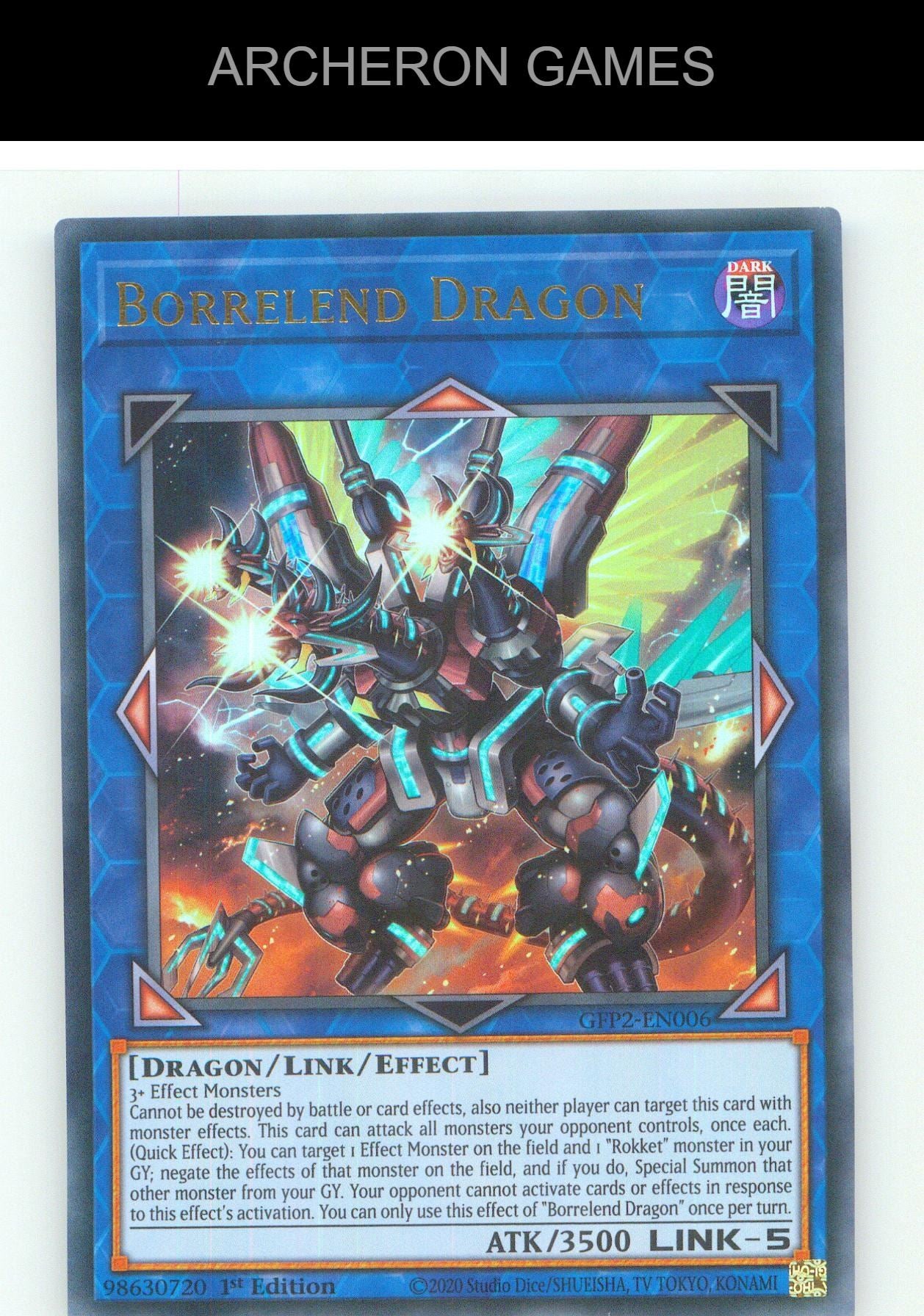 Borrelend Dragon UR YUGIOH Card 1st Edition