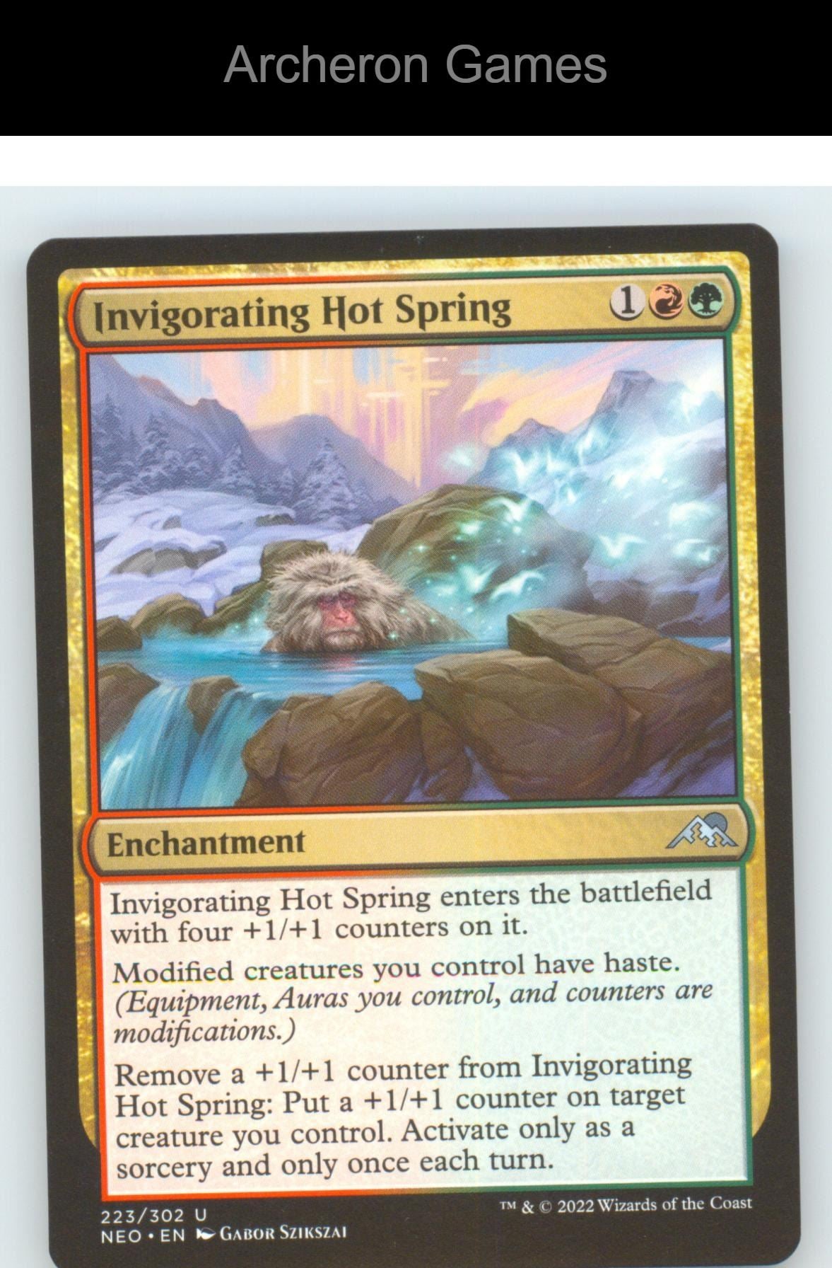 Invigorating Hot Spring NEO 223 UC MTG Card NM/EX+