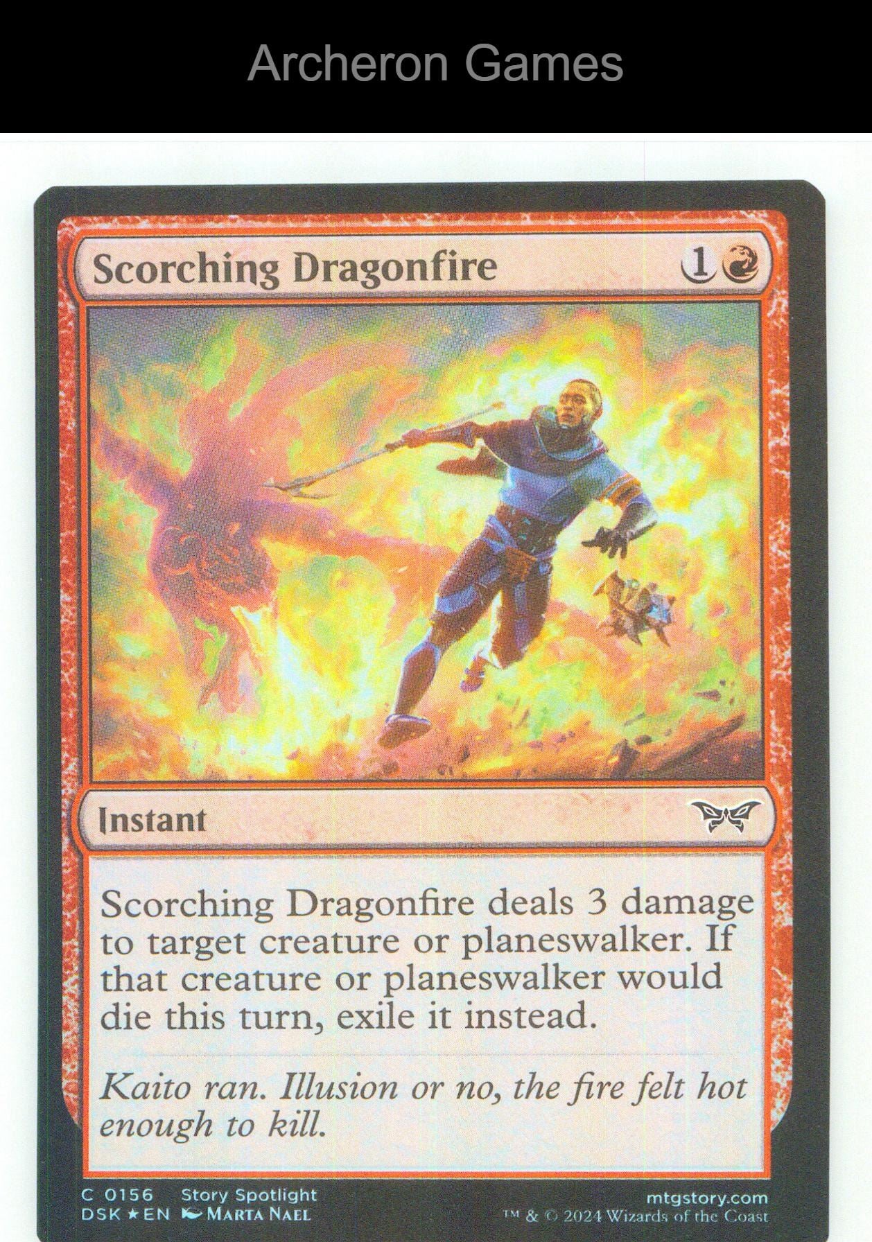 Scorching Dragonfire DSK 156 C MTG Card NM/EX+ Foil
