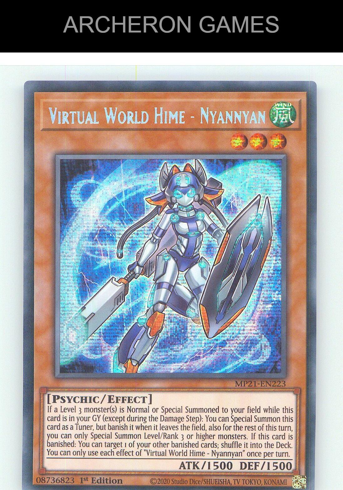 Virtual World Hime - Nyannyan Prismatic Secret Rare YUGIOH Card 1st Edition