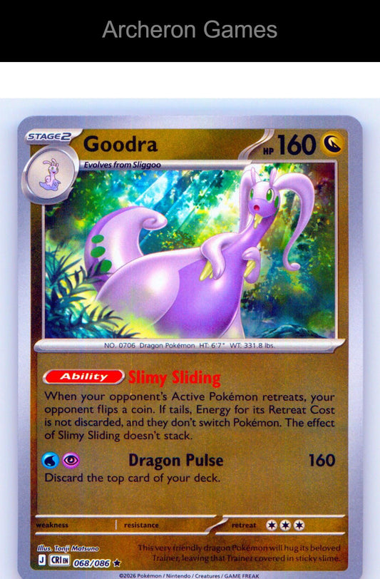 Pokemon Card Goodra ME04 068/086 R Chaos Rising Reverse Holo