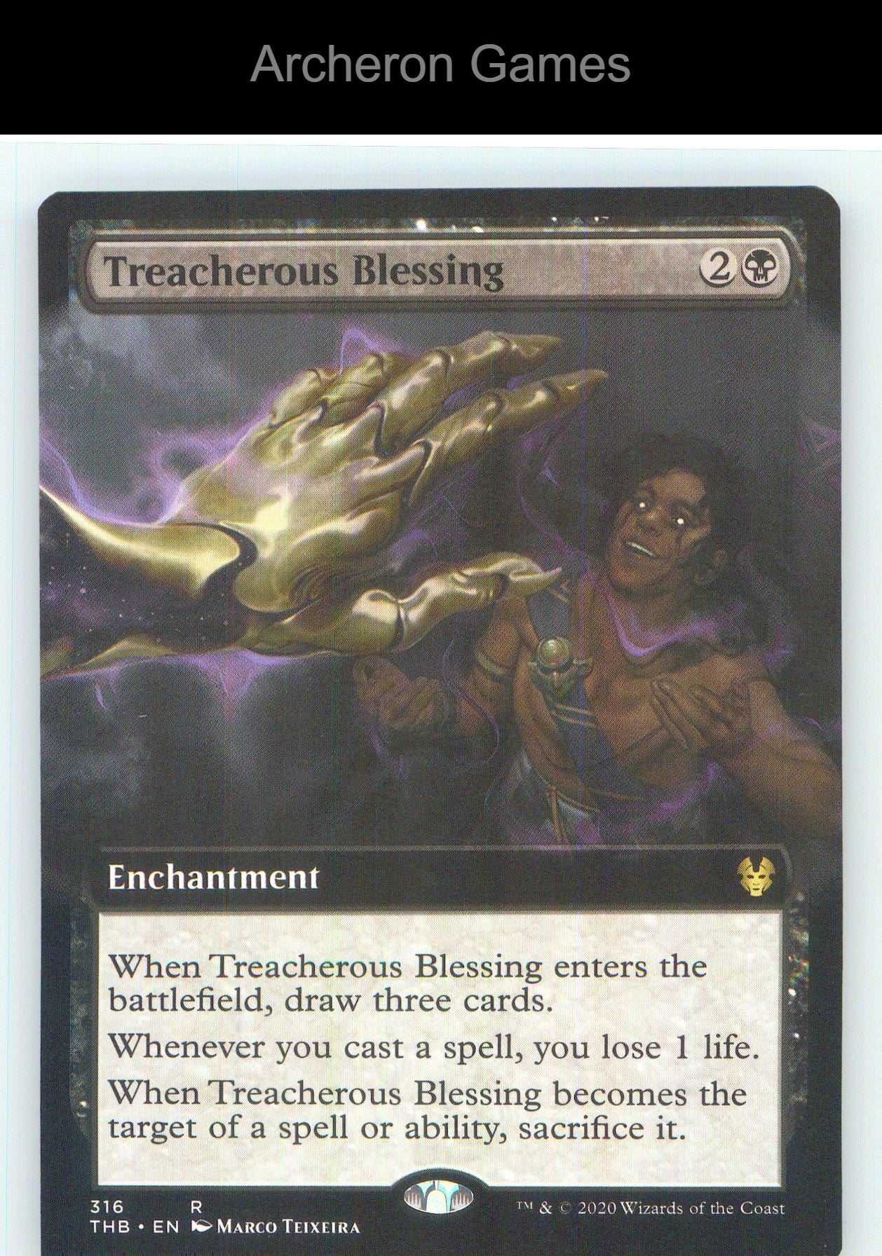 Treacherous Blessing (Extended Art) THB 316 R MTG Card NM/EX+