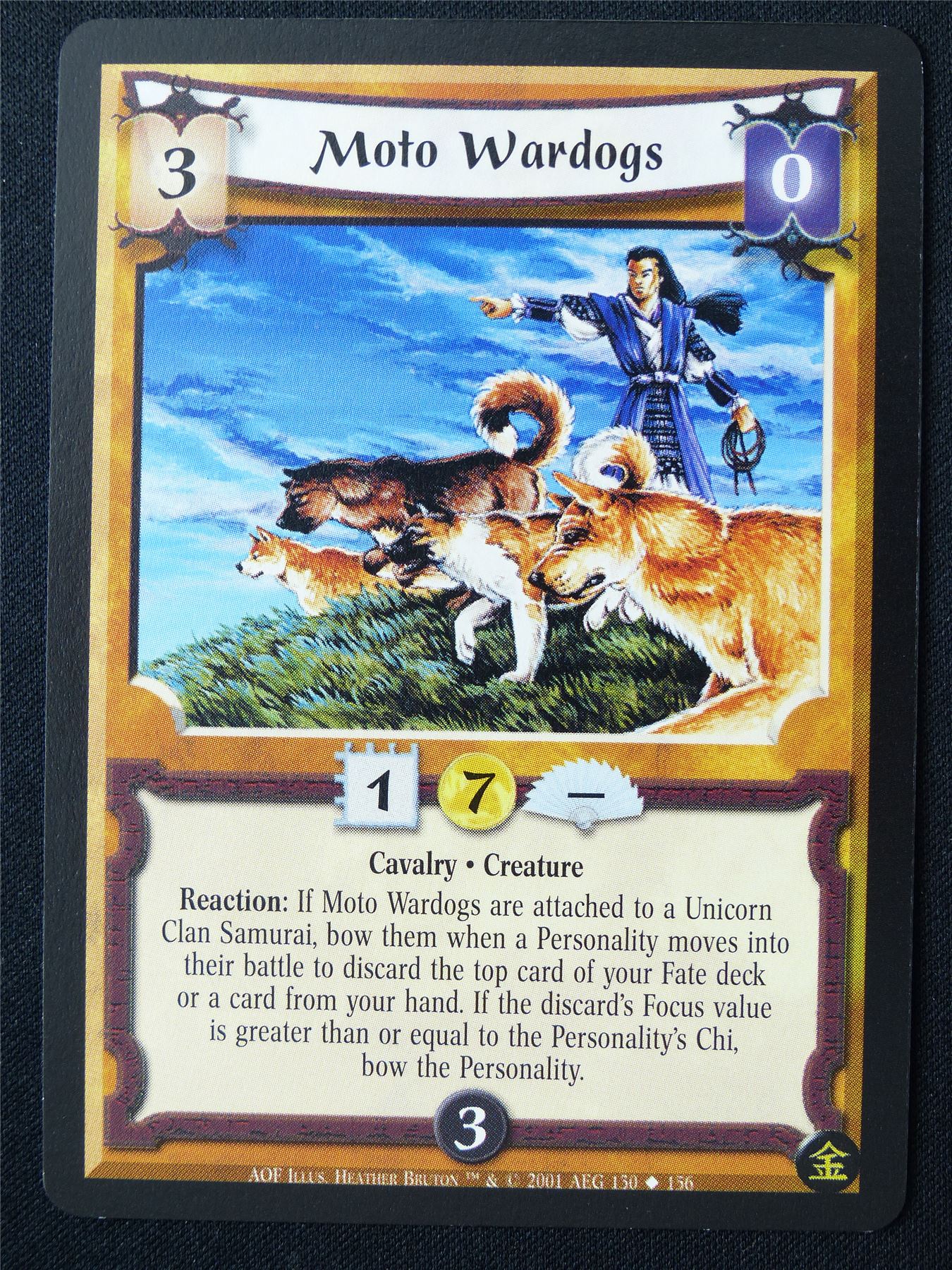 Moto Wardogs - AOF - Legend of the Five Rings L5R Card #10U