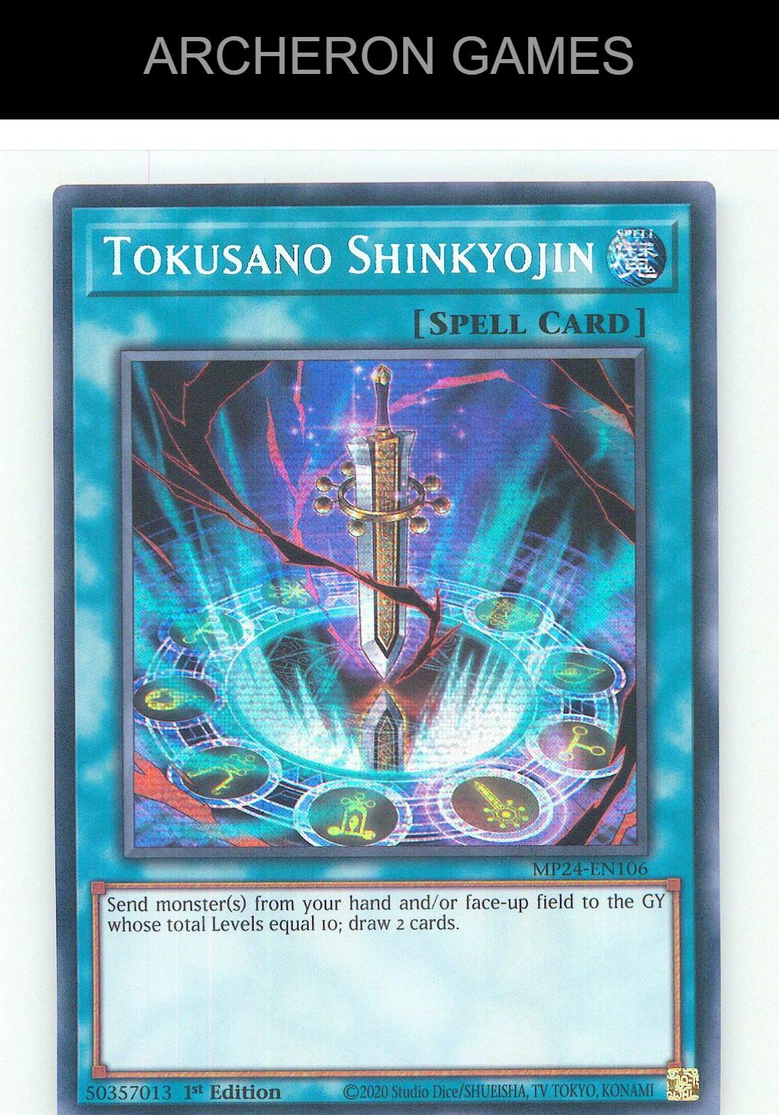 Tokusano Shinkyojin Prismatic Secret Rare YUGIOH Card 1st Edition