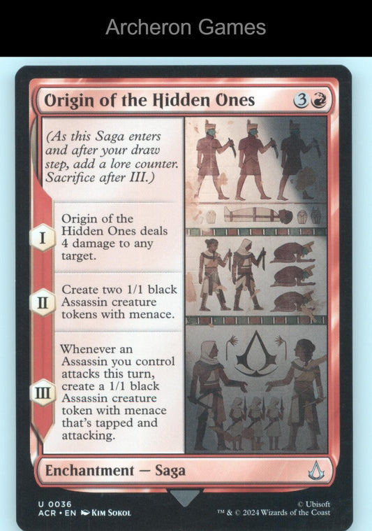 Origin of the Hidden Ones 36 UC MTG Card Universes Beyond: Assassin's Creed