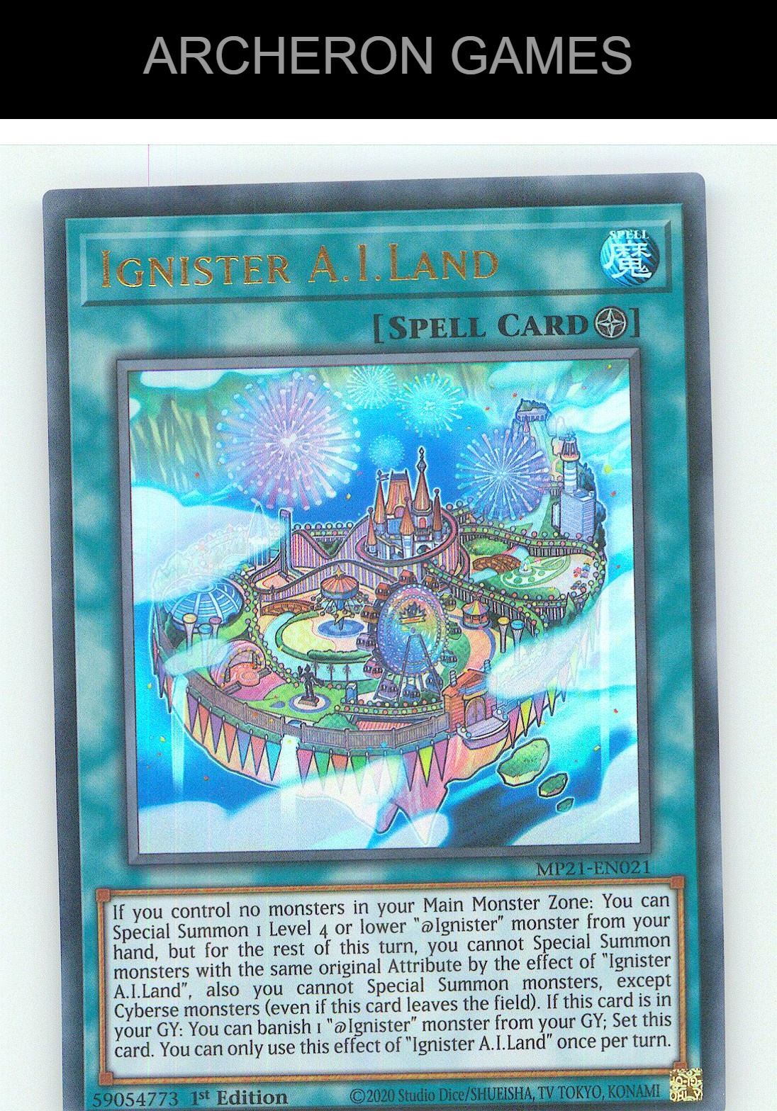 Ignister A.I.Land Ultra Rare YUGIOH Card 1st Edition