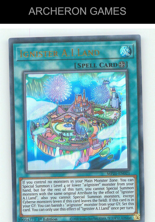 Ignister A.I.Land Ultra Rare YUGIOH Card 1st Edition