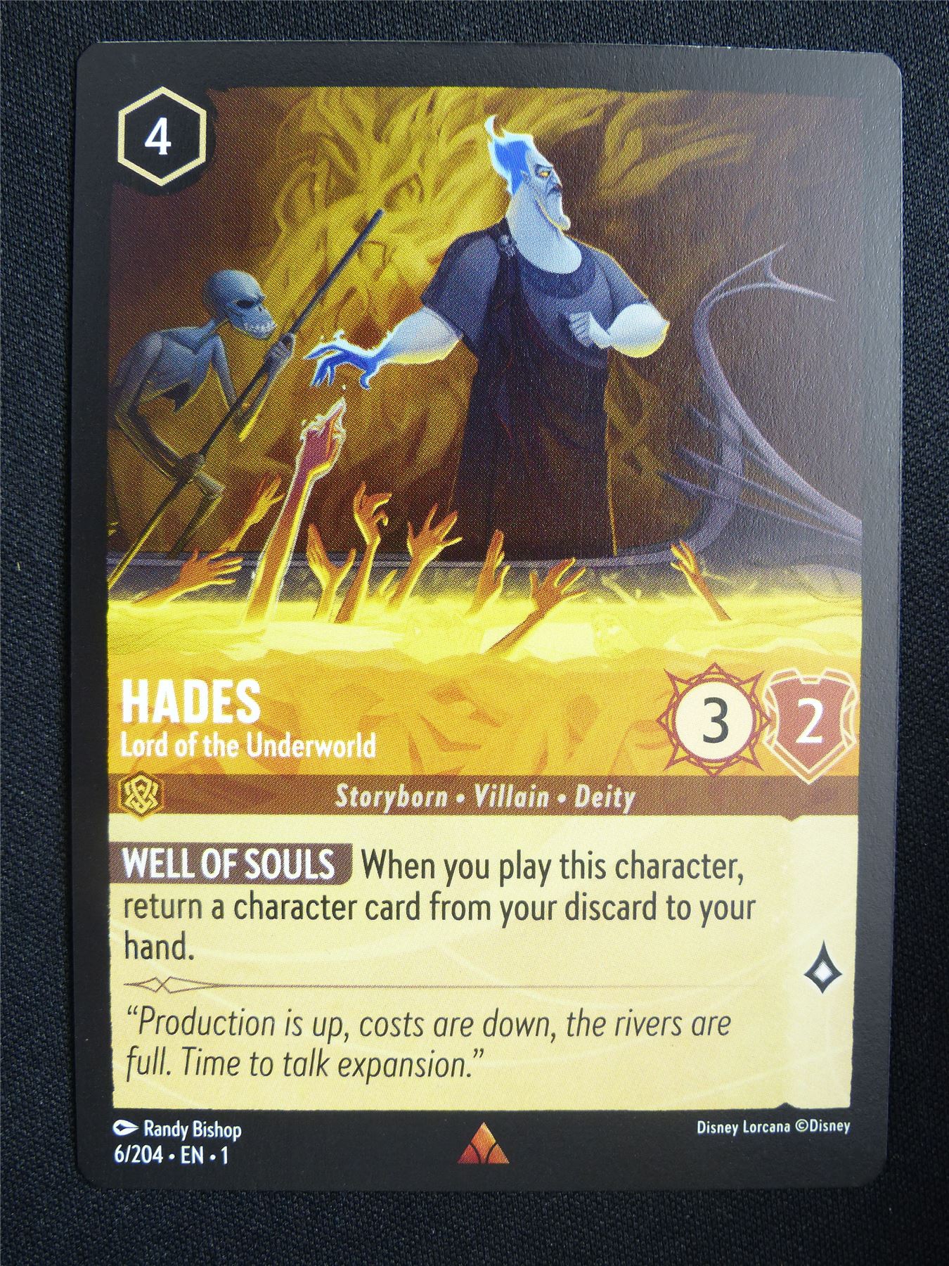 hades Lord of the Underworld 6/204 - Lorcana Card #188