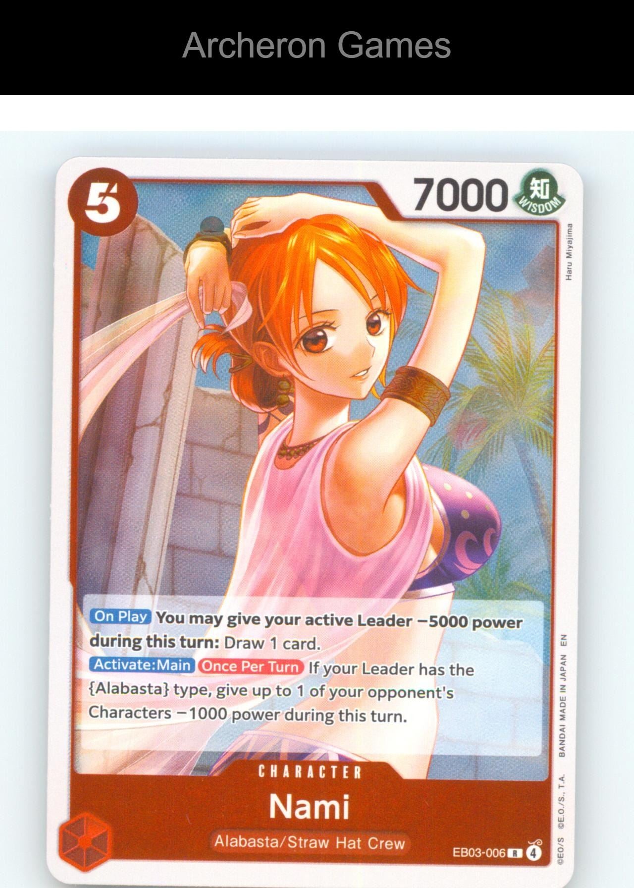 Nami (006) EB03-006 R One Piece Card NM/EX+ Foil