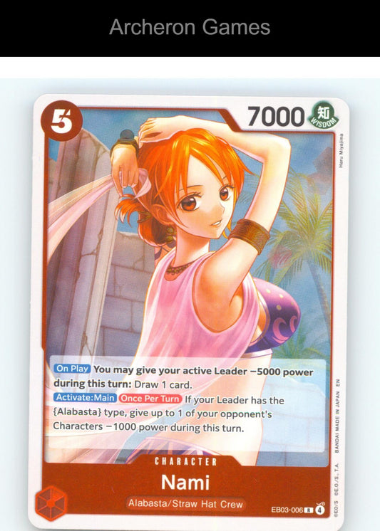 Nami (006) EB03-006 R One Piece Card NM/EX+ Foil